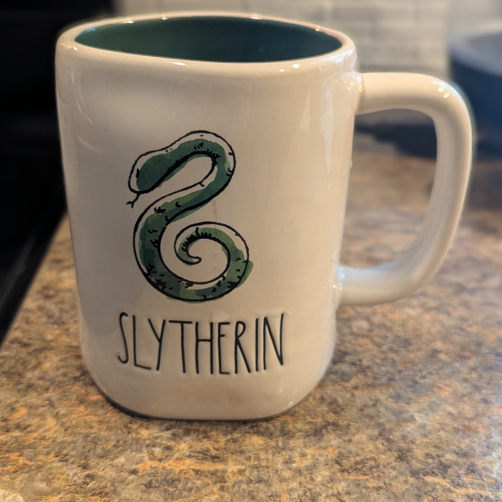 Rae Dunn Slytherin Mug - Green and Cream